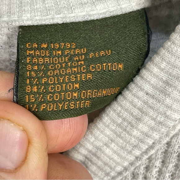 Timberland Tan n Grey Thermal Shirt Mens Large Long Sleeve Waffle Knit *stained* - Picture 4 of 9